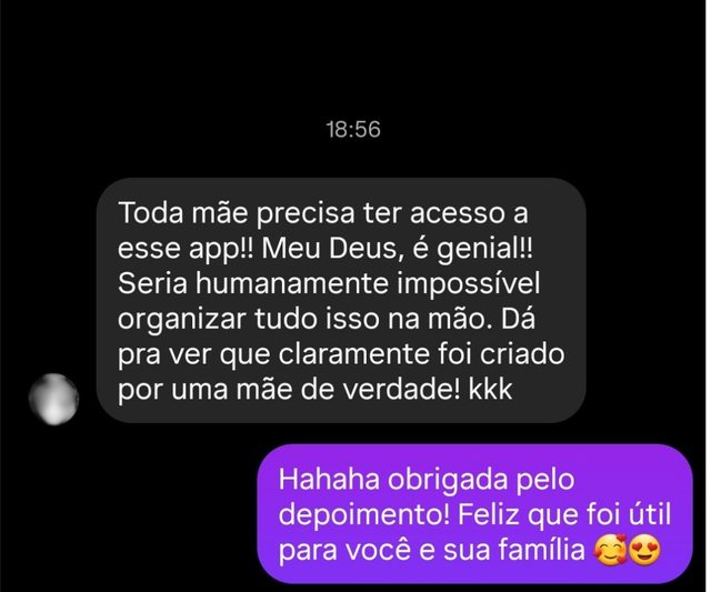 Print real de conversa com uma compradora